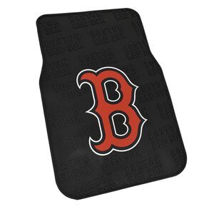 Scratch & Dent MLB Boston Red Sox Licensed Universal Fit PVC Floor Mat Set of 2